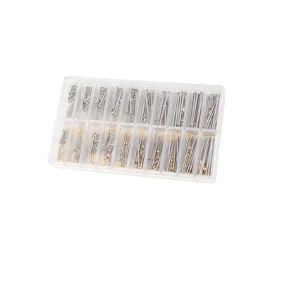 200pcs Watch Screw Tube Stainless Steel 10 Size 1.3mm Width Watch Strap Connection Rod Screw Link