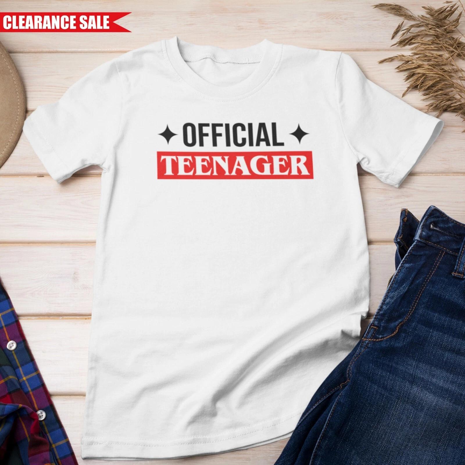 Official Teenager T Shirt Boys 13th Birthday Gift Short Sleeve Pure Cotton Top M