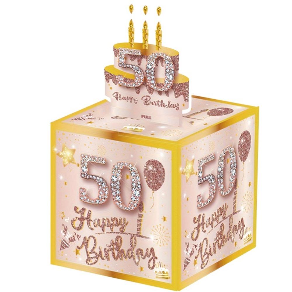 16th/18th Birthday Pull-Out Money Gift Box with Card Money Bouquet Money Roll Gift Box Gift Surprise Party