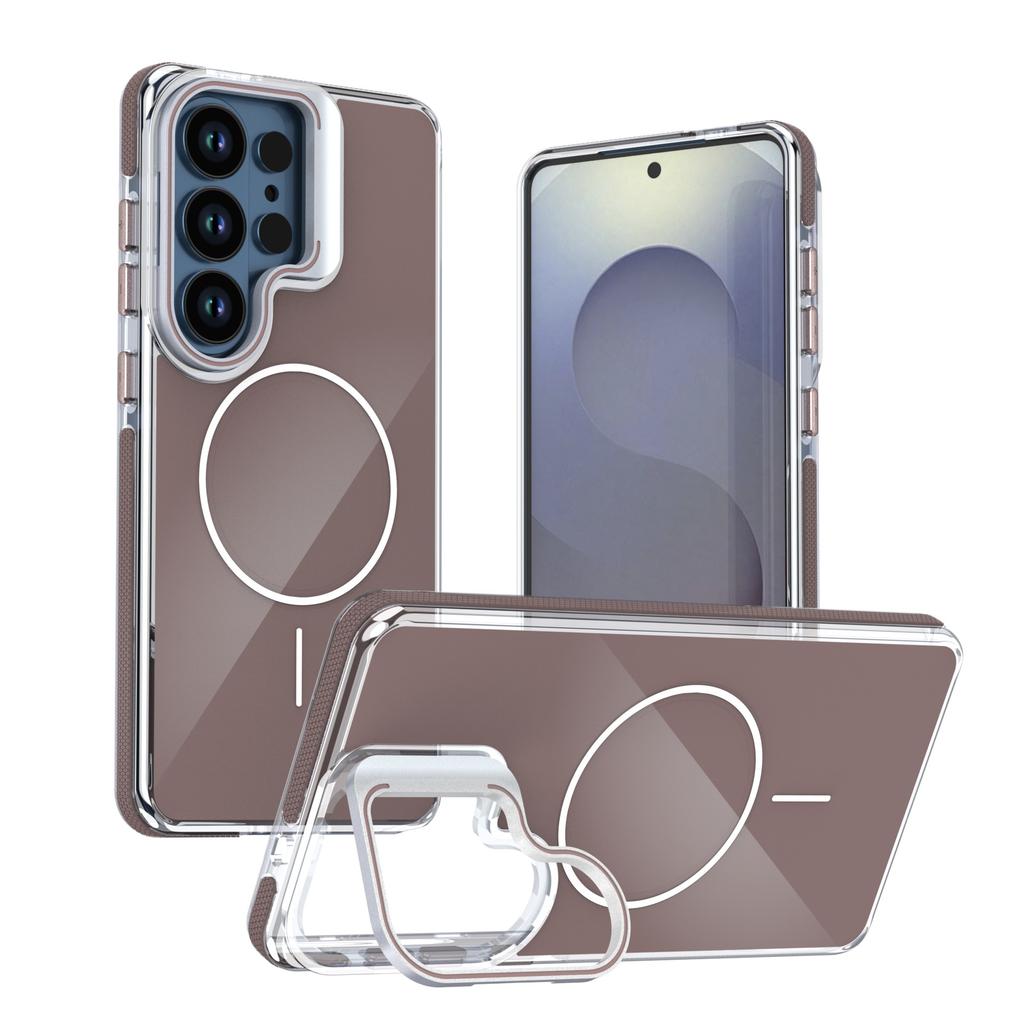 case for Samsung S26 plus ultra Magnetic lens holder protective case full coverage Wireless Charging Shock Proof WIth Kickstand