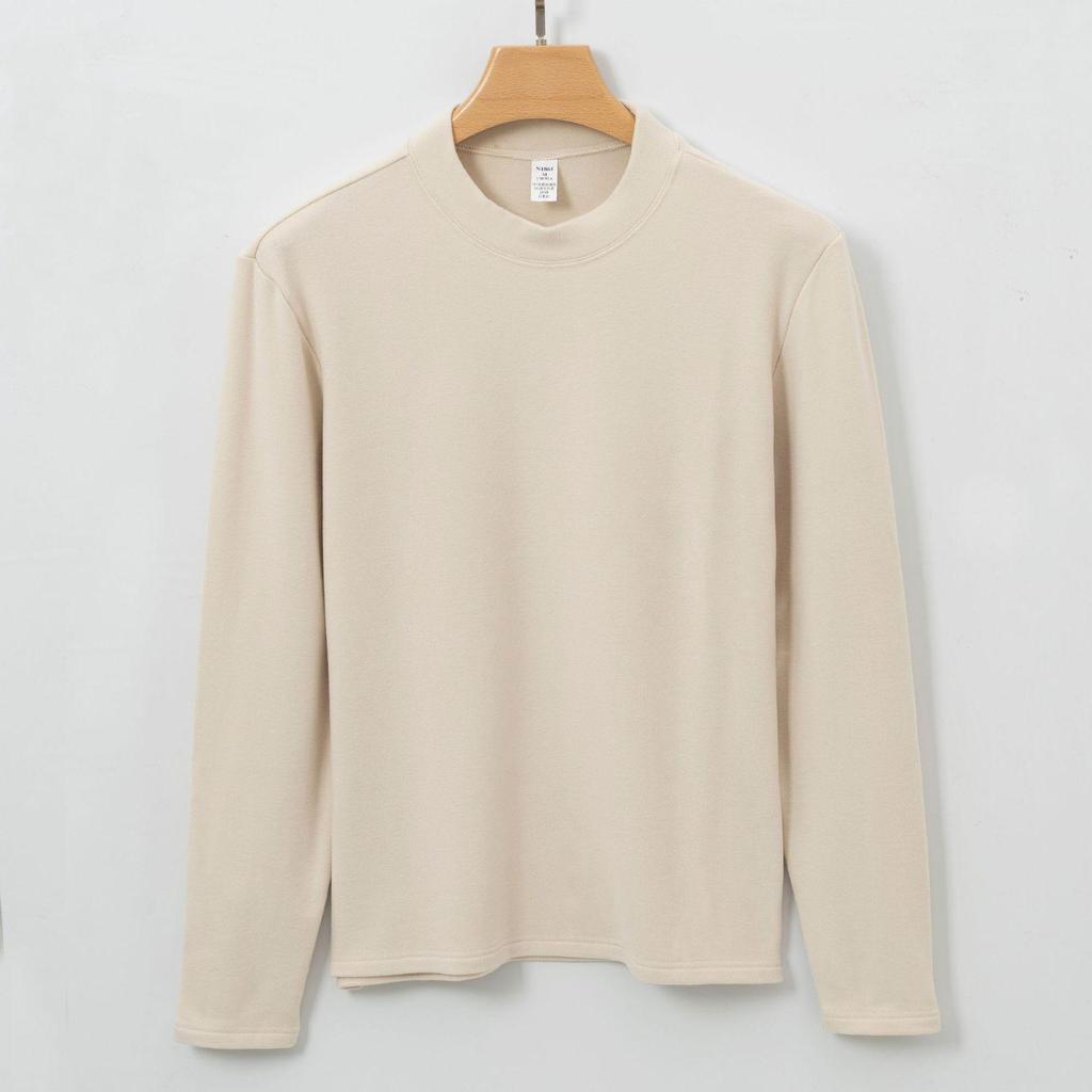 Men's High-End Yifeisi Thermal T-Shirt: Moisture-Absorbing, German Velvet, Half-High Collar, Long-Sleeve Acrylic, Antibacterial Outerwear