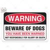 Beware Vintage Tin Sign Plaque Metal Plate Guard Dog Signs for No Trespassing Farmhouse Wall Art