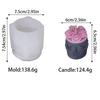 New DIY Flower Pot Candle Silicone Mold 3D Rose Tulip Shaped Aromatherapy Candle Gypsum Resin Decoration Valentine's Day Gift