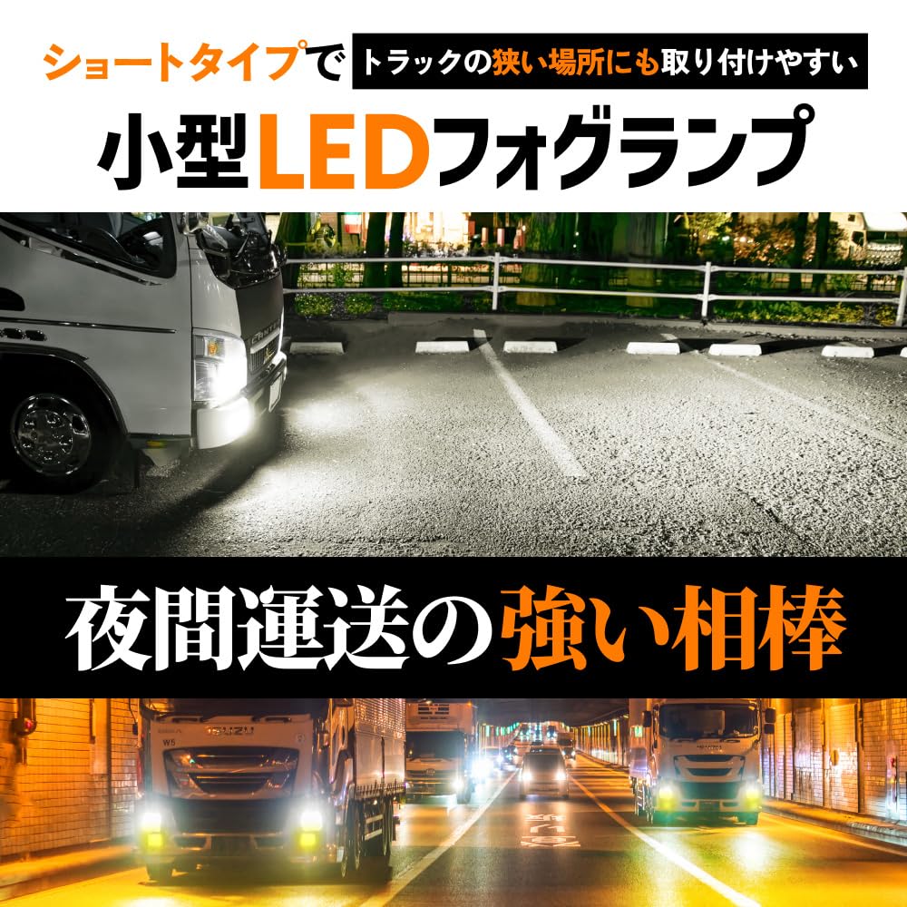 HID shop fog lamp LED H3 2 color switching white