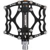 ROCKBROS Bicycle Pedal Cross Bike Pedal MTB Aluminum Alloy Lightweight Anti-Slip Bearing 9/16" (Black)