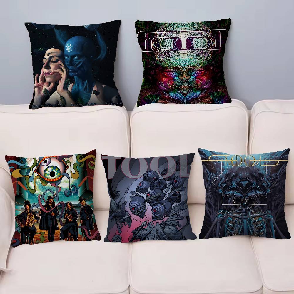 1Pc Veteran Rock Band T-Tool Cushion Cover Car Throw Pillow Case For Sofa Car Christmas Gift 40X40Cm 45X45Cm