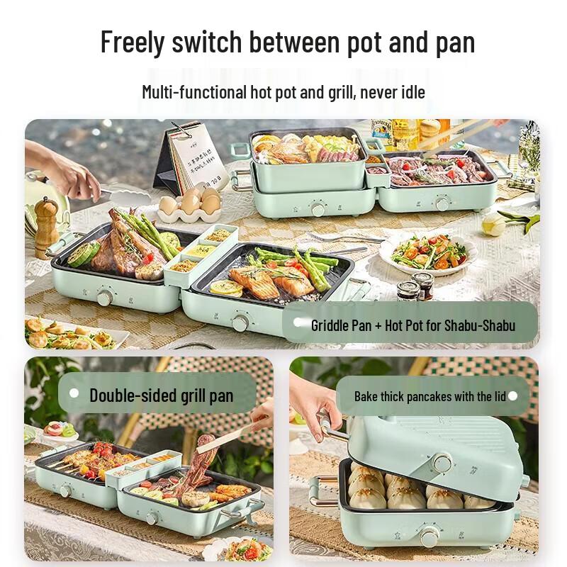 SUPOR faltbarer Elektrogrill und Shabu-Shabu Hot Pot