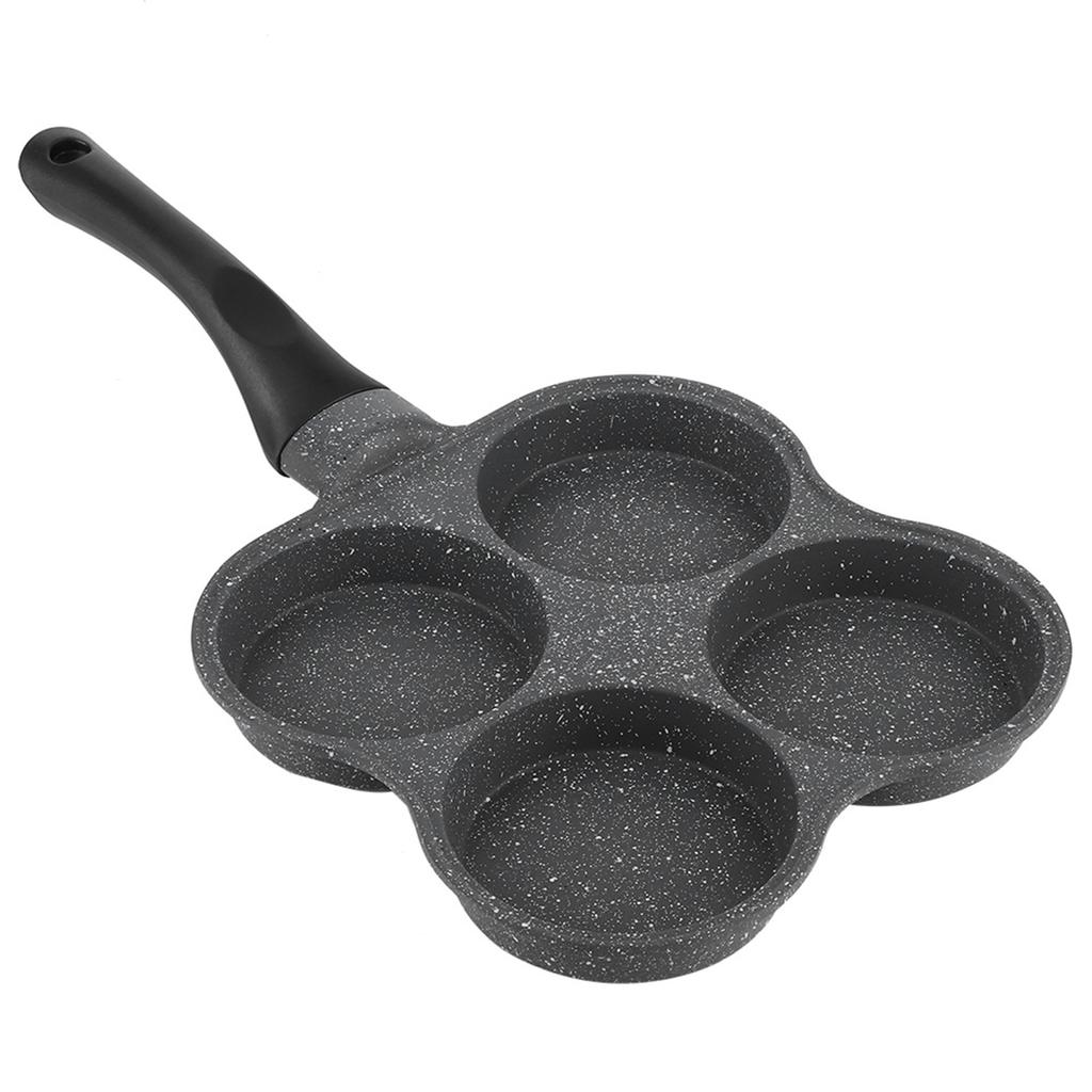 NonStick Aluminum 4Hole Pancake Omelet Eggs Pan Frying Pot Breakfast Maker Kitchen Utensil