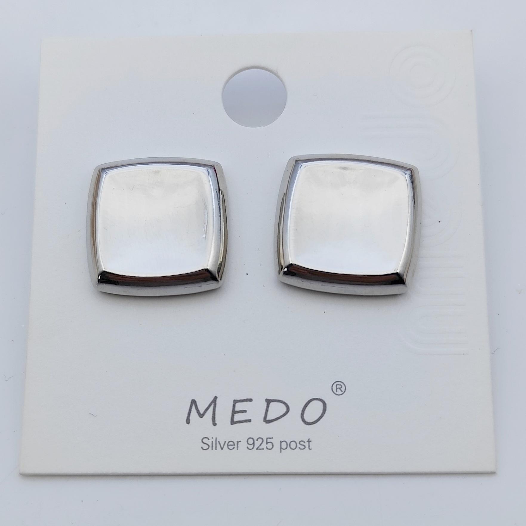 

Преувеличенные медные квадратные серьги с высокой полировкой - Женская модная бижутерия пусеты