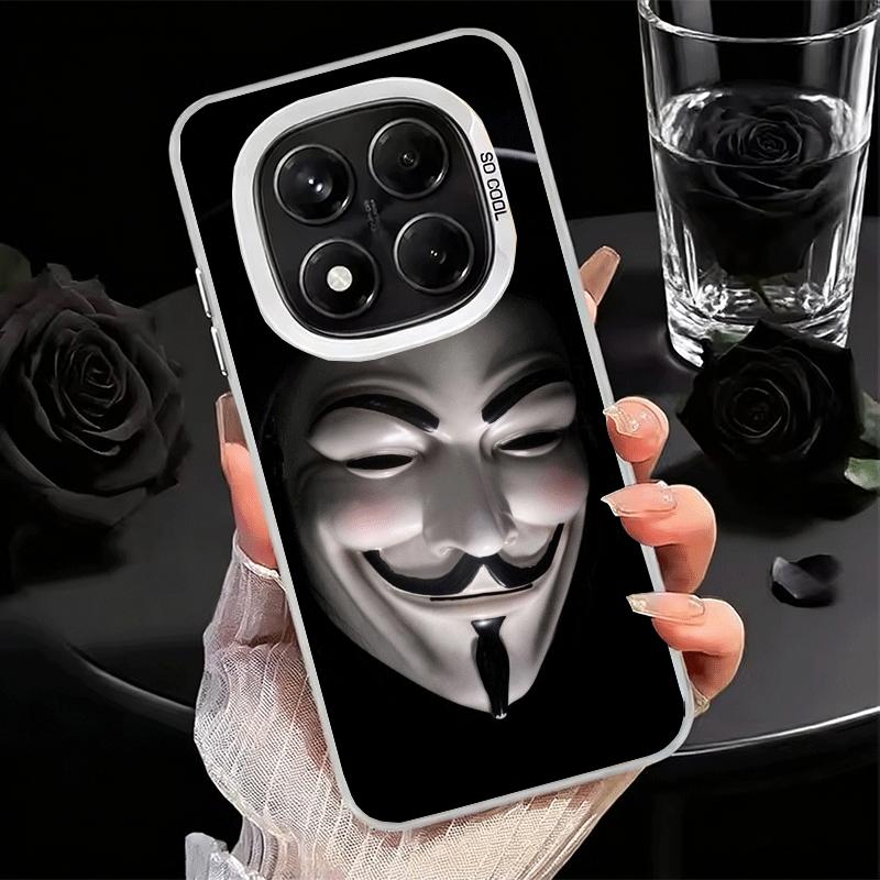 Anonymous V Mask Soft Phone Case for Samsung Galaxy S24 S25 FE S26 Edge S23 Ultra S22 Plus S21 + Shockproof Cover Back Shell