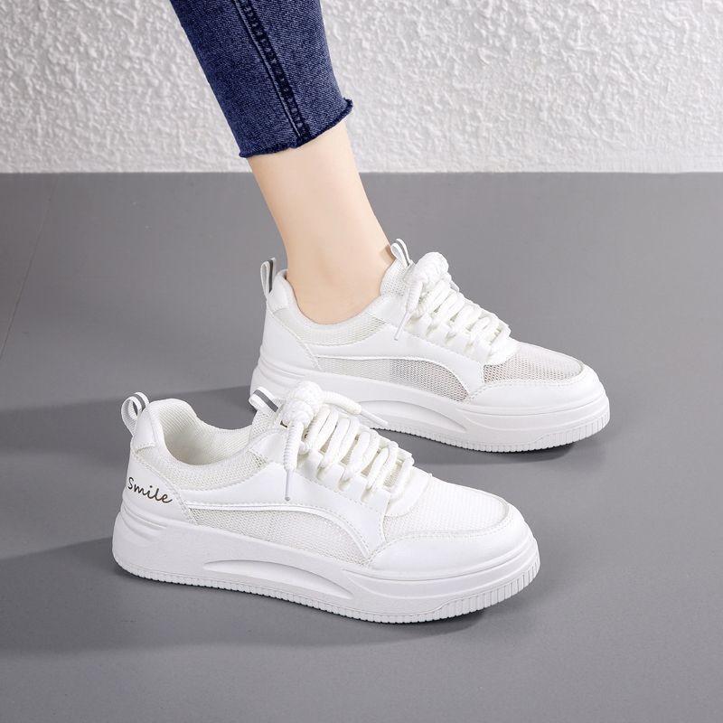 Large size 2025 new summer little white shoes women's fashion platform casual board shoes women's non-slip and breathable women's shoes