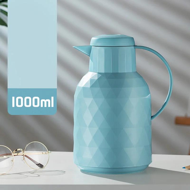 1L Insulated Bottle Double Wall Glass Vacuum Flask Household Office Water Bottle Thermal Kettle Pot Tea Coffee Thermos
