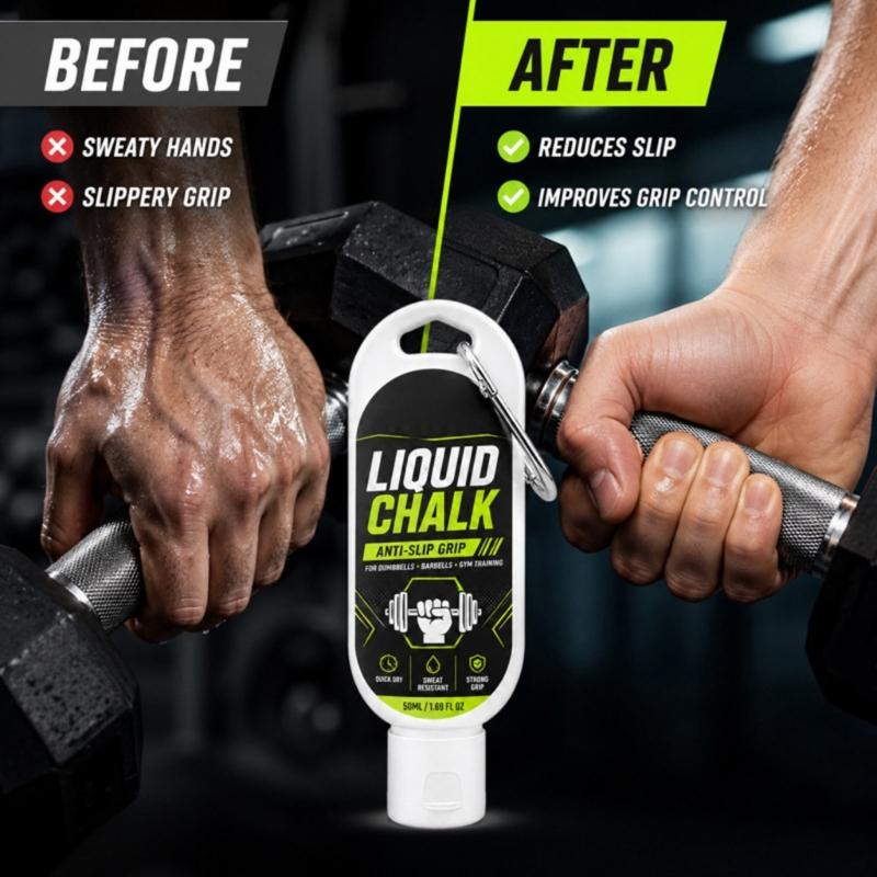 Gym Grip Chalks Bottle for Strength Training, Liquid Chalks with Quick Drying Sweat Resistant Support, Easy Palms Preps for Lifting Training