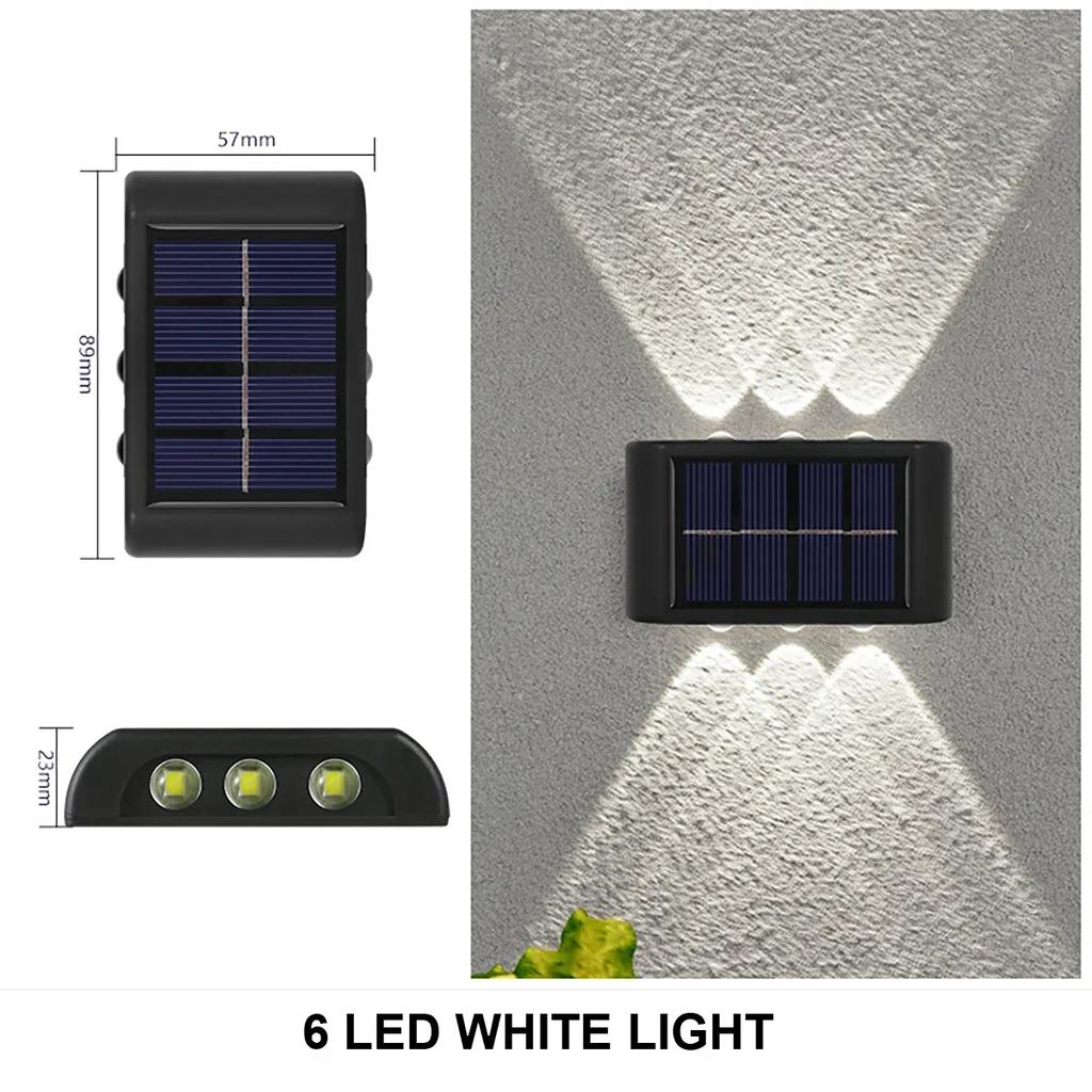 Outdoor Solar LED Wall Lights Waterproof Led Solar Lamp Up And Down Luminous Lighting For Garden Balcony Yard Street Decor Lamps