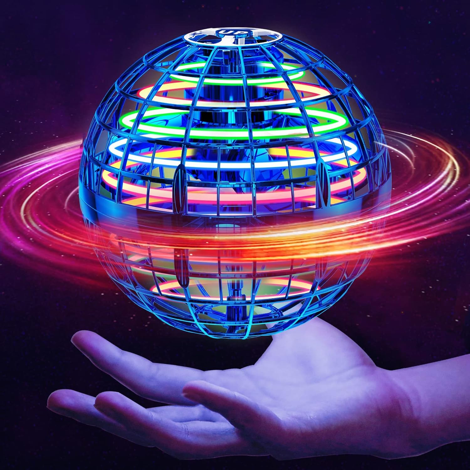 

Ивтивфу Летающий шар игрушка, Светодиодный летающий спиннер, Волшебный парящий магический шар, Дрон-бумеранг игрушки для, Подарок для детей от 6, 7, 8, 9, 10, 12 лет синий