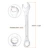 1pc 15-32mm Llave Combinada de Boca Abierta Acero al Carbono Anillo Abierto Llave Combinada Herramientas Manuales para el Hogar y Reparación de Coches Métricas