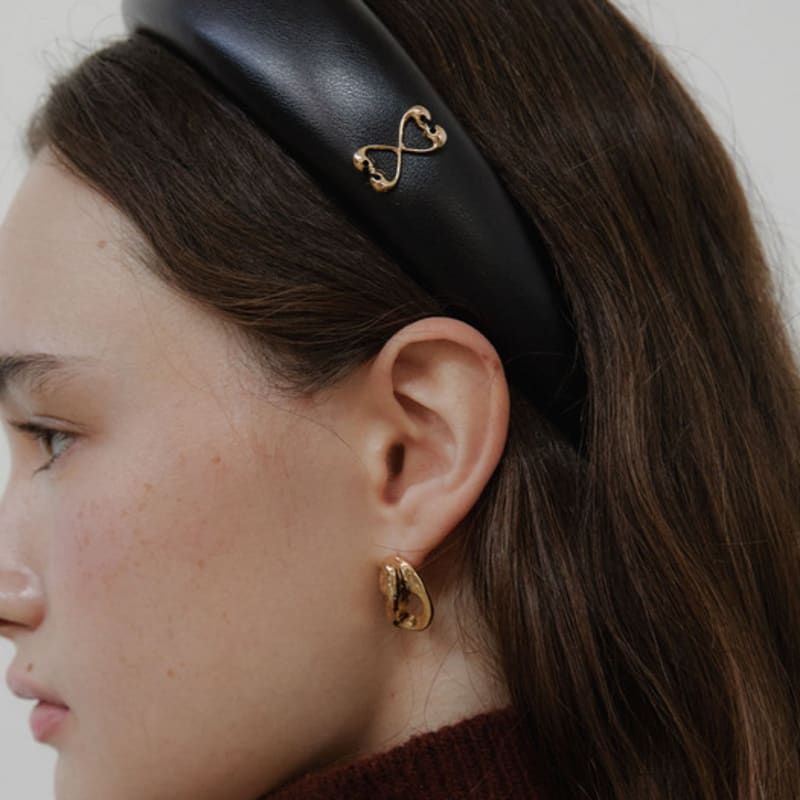 LOVE ME MONSTER Mont Padding Leather Headband L (L243MHA010)