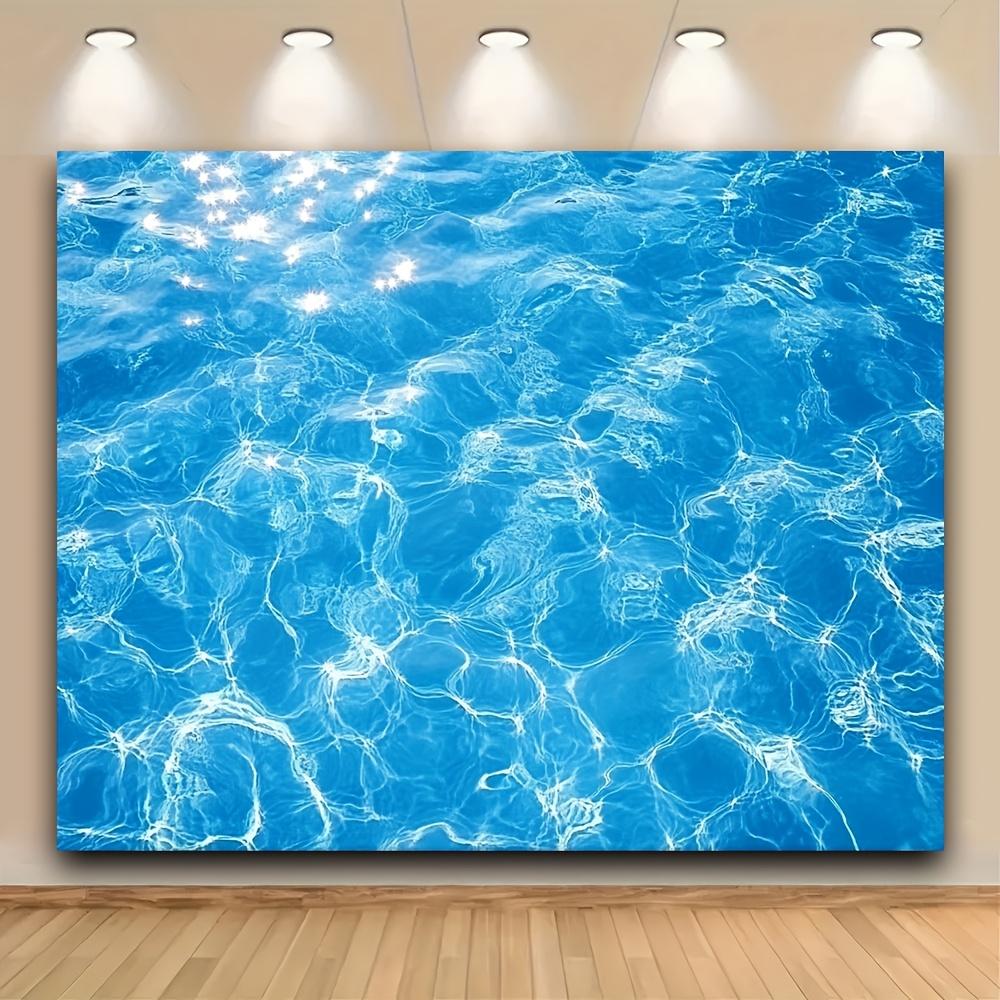 1pc swimming pool photography polyester background with realistic water wave and ripple effects party shower background 130x150cm