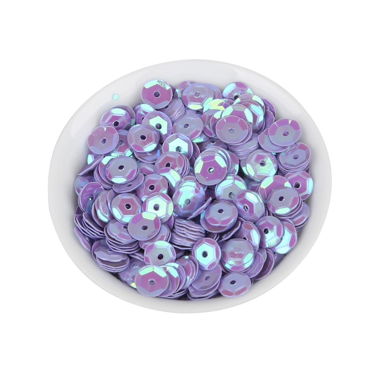 

1200 шт., разноцветные блестки из ПВХ, плоские круглые свободные пайетки, швейные свадебные аксессуары для женской одежды фиолетовый