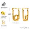 Minimalist Gold Color U-Shape Earrings for Women, Stainless Steel Irregular Geometric Hoop Earrings, Party Fashion Chic Jewelry