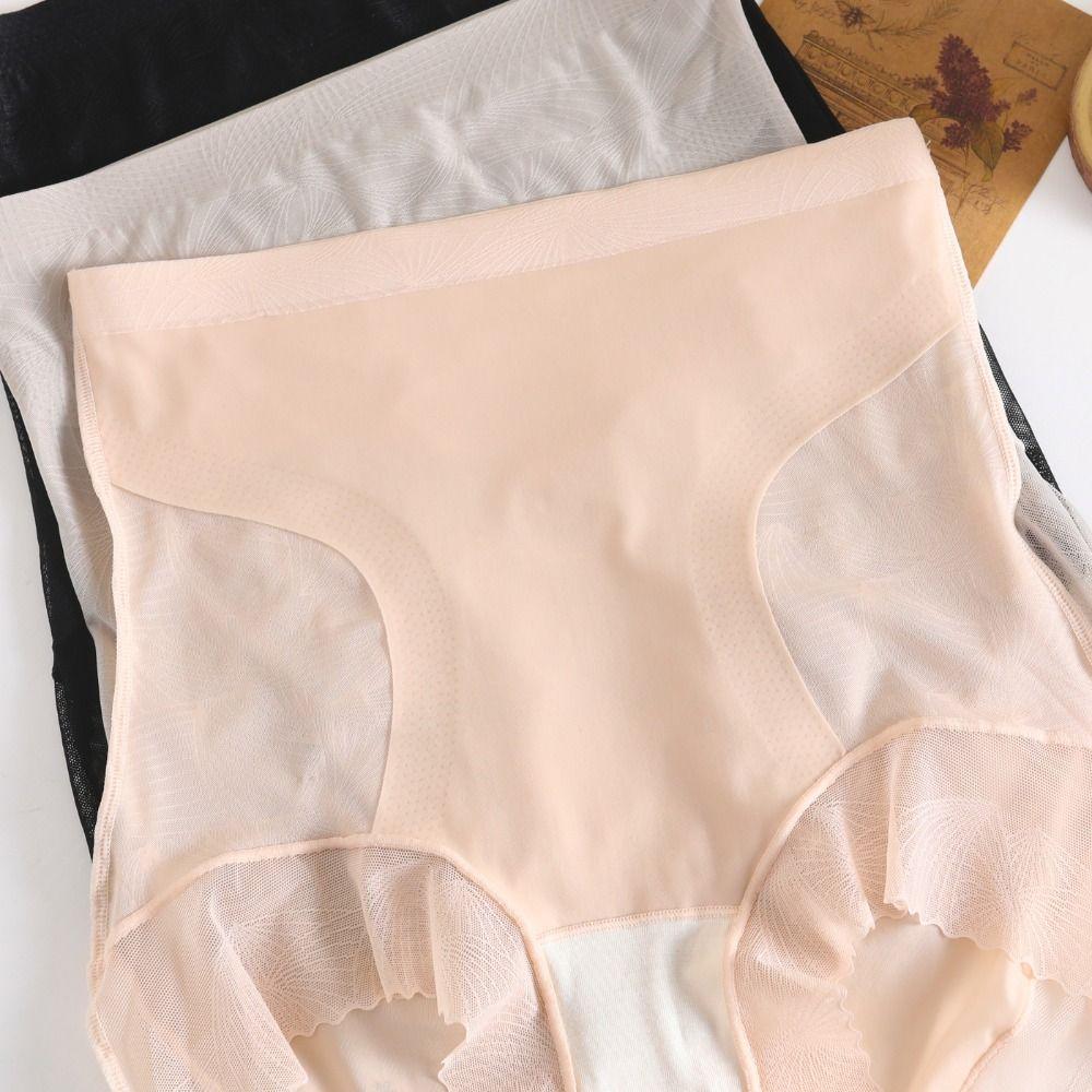 Seamless Postpartum Body Shaper Ice Silk Tummy Control Underwear Fashion Butt Lifter Briefs Women