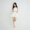 Leobyui Sliding Cake Skirt White