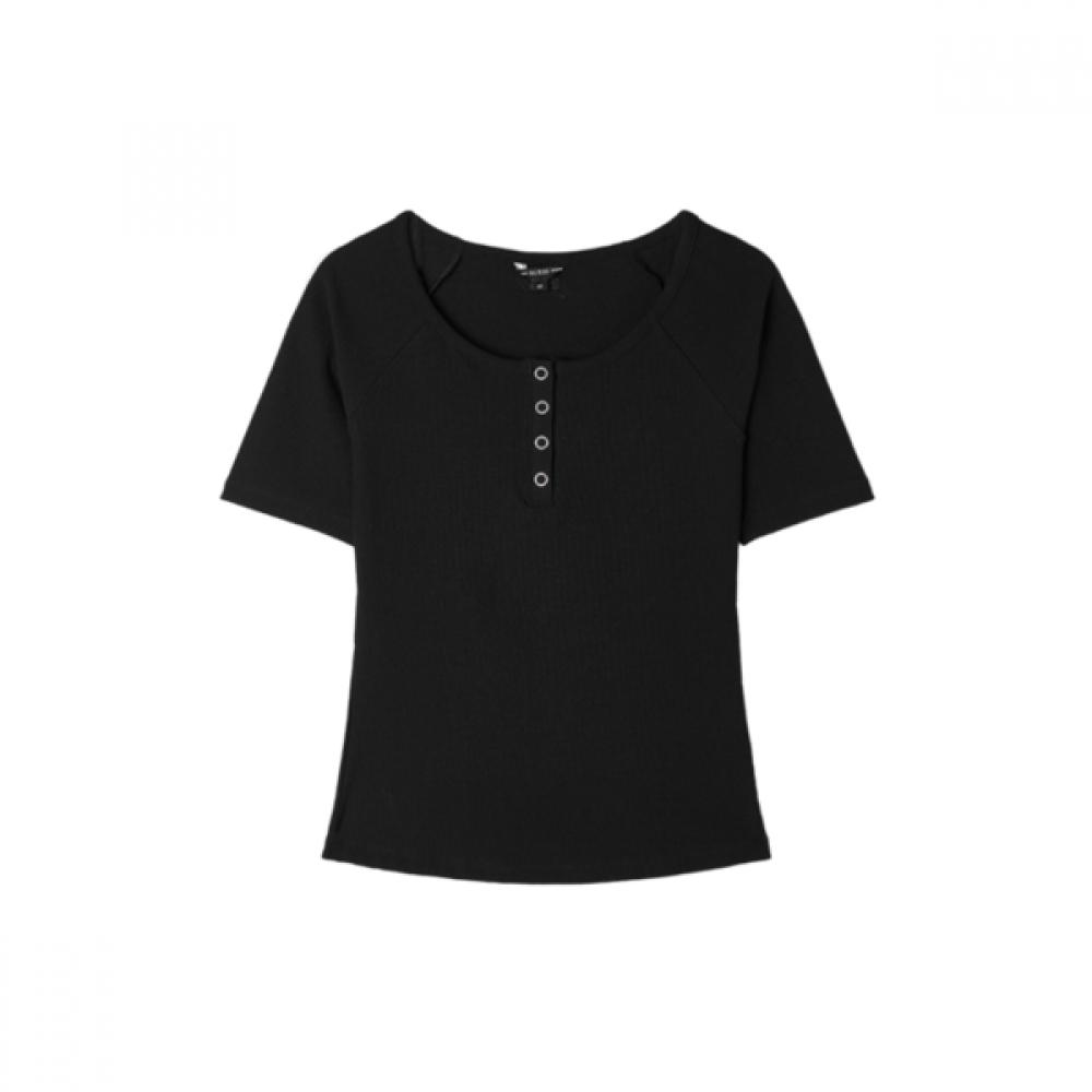 Guess Men Snap Button Ribbed Short Sleeve Tee Yp2k2433