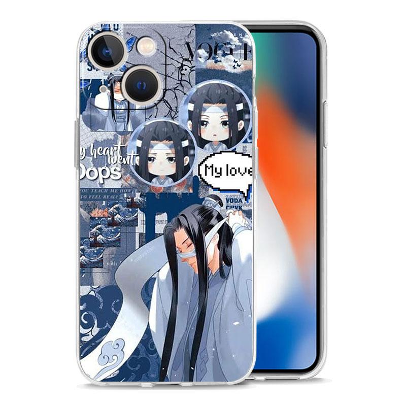 Anime Mo Dao Zu Shi Wei Wuxian Luxury Clear Phone Case For iPhone 15 16 14 13 12 11 Pro Max XS X XR SE 7 8 Plus Shockproof Cover