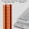 Slide Rails Design Double Head Magnetic Scribing Tool Ruler with 4Sided Clear Scale Marking Tool Portable Guiding Ruler
