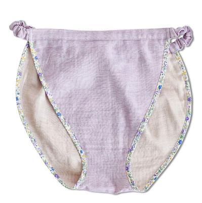 [coco-kara] G10-0270_LV-L FundyFundy Organic Cotton 100% Double Gauze Elastic (Fundoshi Pants/Shorts for Women) Made In Japan, Lavender, Size L