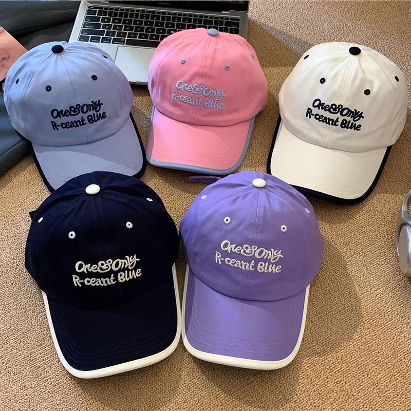 New Embroidery Letters Baseball Cap For Women Fashion Soft Cotton Snapback Peaked Cap Outdoor Sports Visors Sun Hats