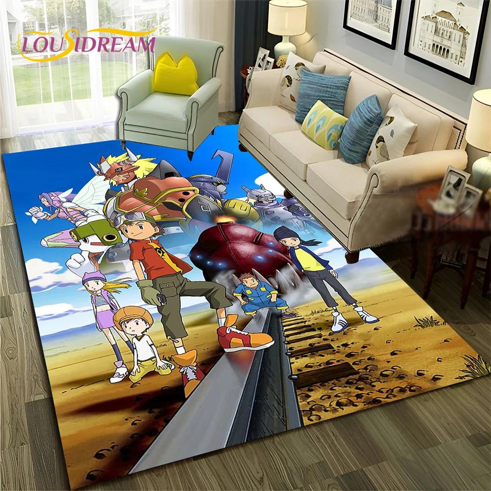 Cartoon Digimon Adventure Monster 3D Carpet Rug for Home Living Room Bedroom Sofa Doormat Decor,kids Area Rug Non-slip Floor Mat