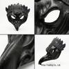Halloween Krähenfeder Maske - PU Vogelmaske für Cosplay und Karneval