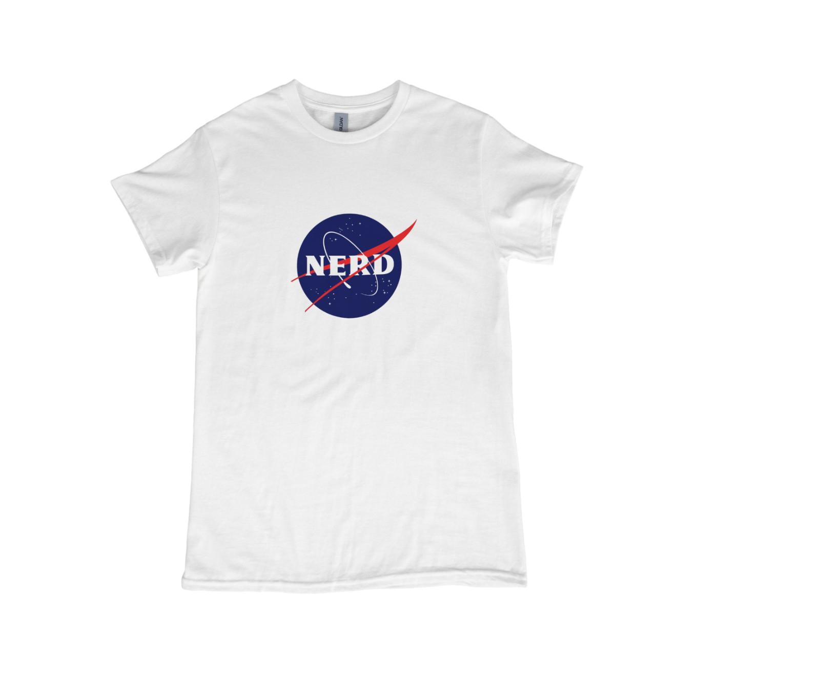 Футболка NERD, забавная пародия на космическую тематику NASA, оригинальная футболка 131 3XL