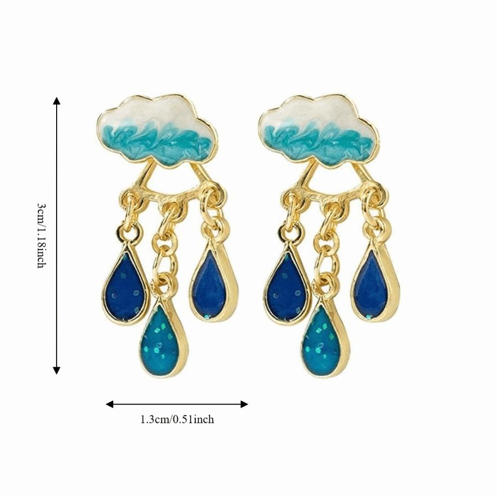 Exquisite Design Cloud Glitter Earrings Zinc Zinc Alloy Dangle Earrings Cute Raindrop Drop Earrings Parties