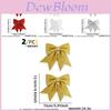 Elegante Fiocco di Natale Fai da Te con Cotone Perla Morbido per Decorazioni Festive