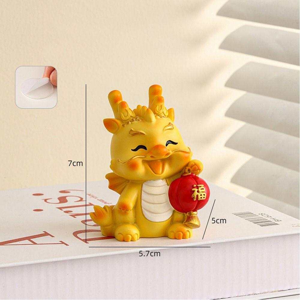 Accesorii Birou Figurine Dragon Auriu 2024 Anul Dragonului Mini Meșteșug Rășină Acasă