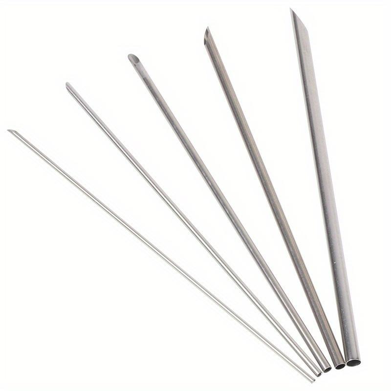 6PCS Pottery Punch Hole Teapot Mouth Punching Tools Full Circle Punch Drilling Purple Clay Pot Tool Stainless Steel Clay Tools