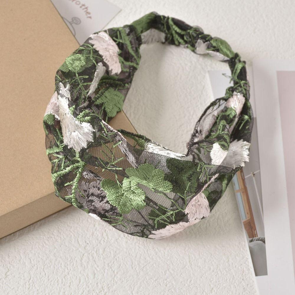 For Girls Wide Side Wash Face Korean Head Wrap Women Lace Headband Mom Headdress Fashion Hairbands