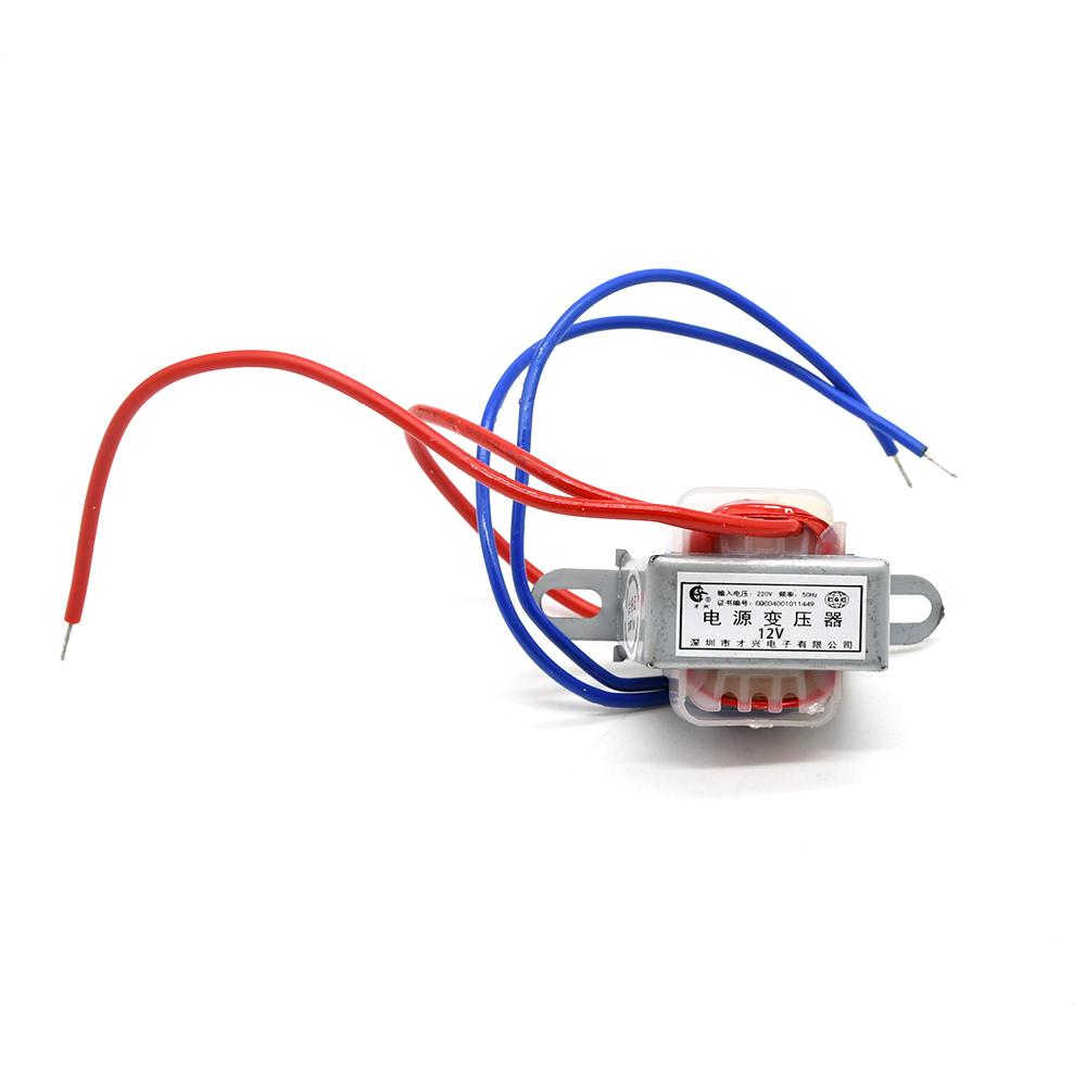 AC 220 auf AC 6V 9V 12V Ausgangsspannung 1W EI Kupferkern 50Hz~60Hz Einzelspannung 2-Leiter Kupfer Leistungstransformator
