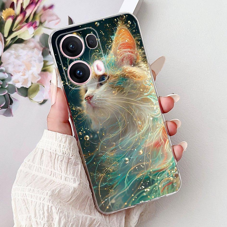 For OPPO Reno13 Pro 5G Case CPH2697 Fashion Flower Butterfly Soft Silicone Phone Cover For OPPO Reno 13 CPH2689 Reno13Pro Bumper