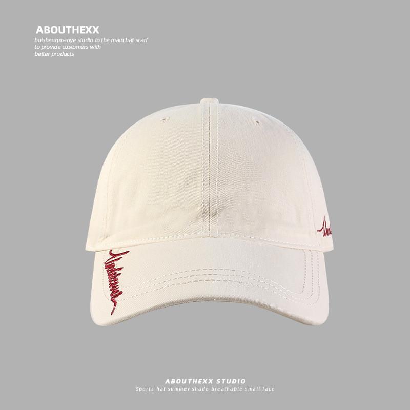 Cotton Baseball Cap With Letter Embroidery For Casual Summer And Winter Wear