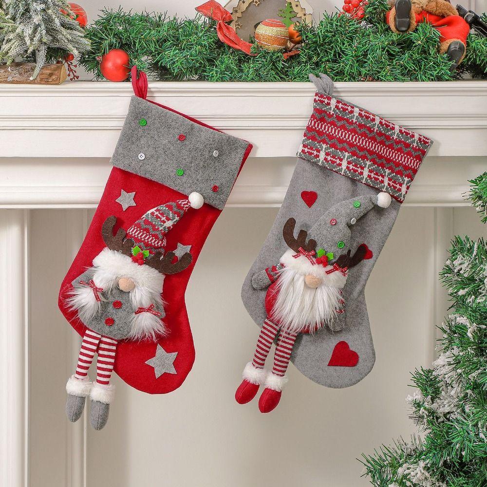 Snowman Christmas Gift Sock Santa Gift Bag Candy Bag Christmas Stocking Christmas Decor