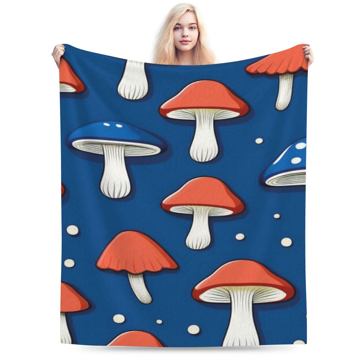 Cartoon Mushroom Personalized Warm Party An UltraSoft Micro Fleece Blanket 75x100cm