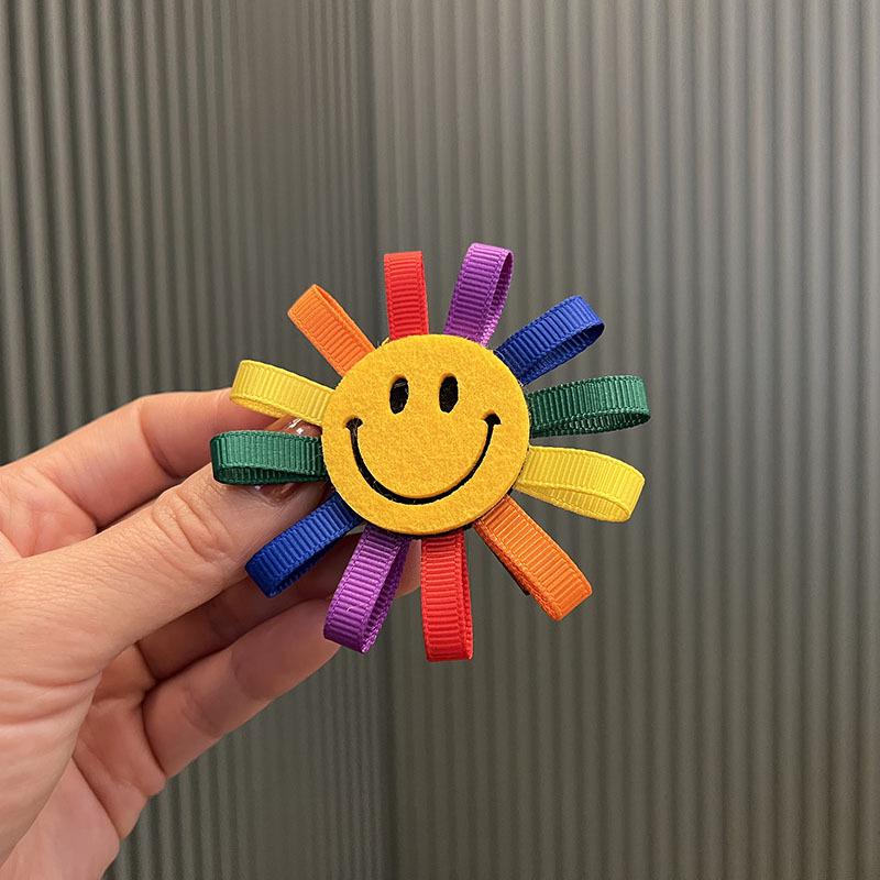 Colorful Sunflower Hair Clips for Children - Korean Style Handmade Accessories