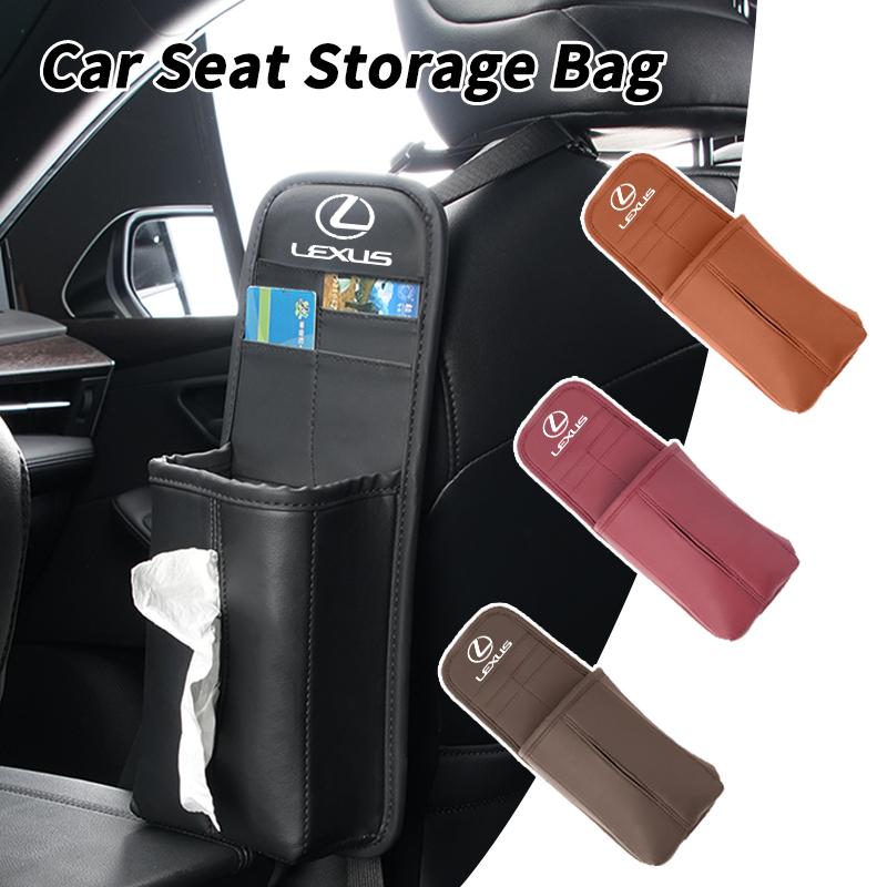 Boîte à mouchoirs pour siège de voiture Sac de rangement pour essuie-tout en cuir Accessoires pour Lexus CT200h ES250 ES300h IS250 IS200 GS300 GX470 GS460