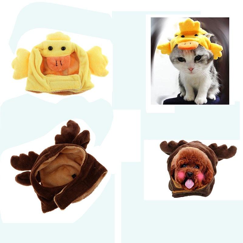 Entzückende Hübsche Haustier Hund Katze Hut Mütze mit Rentier- und Entenkostümen
