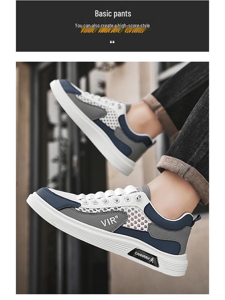 Herren Sommer Mesh Canvas Schuhe - Trendige, Atmungsaktive, Vielseitige Freizeit-Sneaker