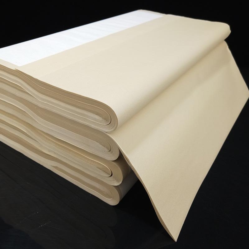 Antique Color Raw and Semi-Sized Xuan Paper for Calligraphy and Chinese Painting Practice (Four-Foot, Three-Foot, Six-Foot)