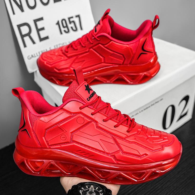 Men's Shoes Spring New Casual Sports Shoes Outdoor Fashion Low-top Mesh Drop Plastic Breathable Running Shoes